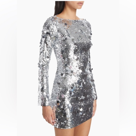 Danielle Guizio Paillette Sequin Mini Dress - Picture 4 of 11